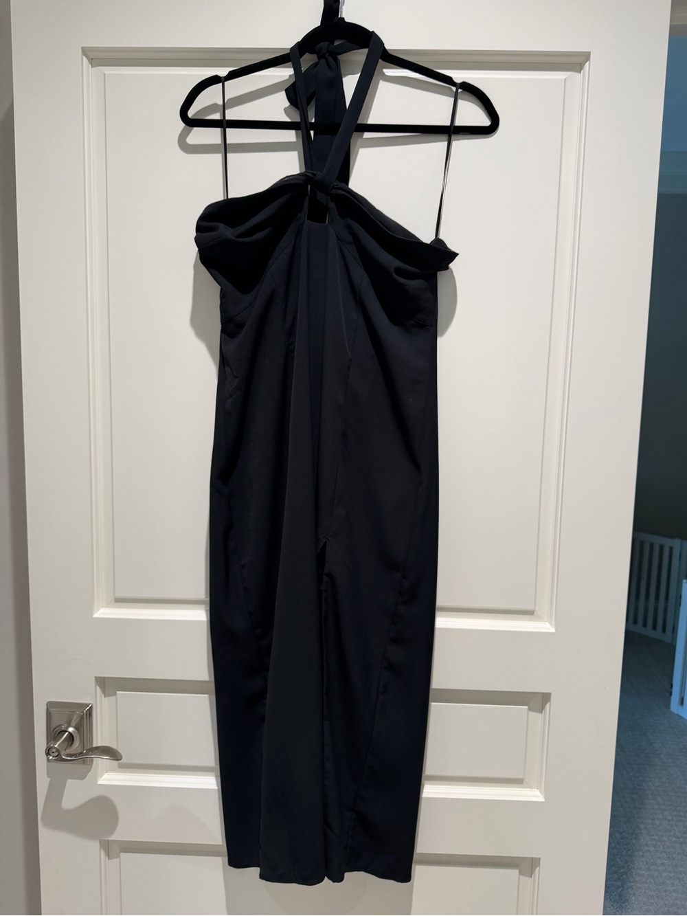 Abercrombie Halter Midi Dress - NWT - Black - Size L - Picture 4 of 12